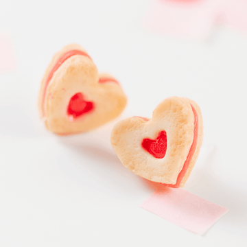 Red Heart Cookie Earrings
