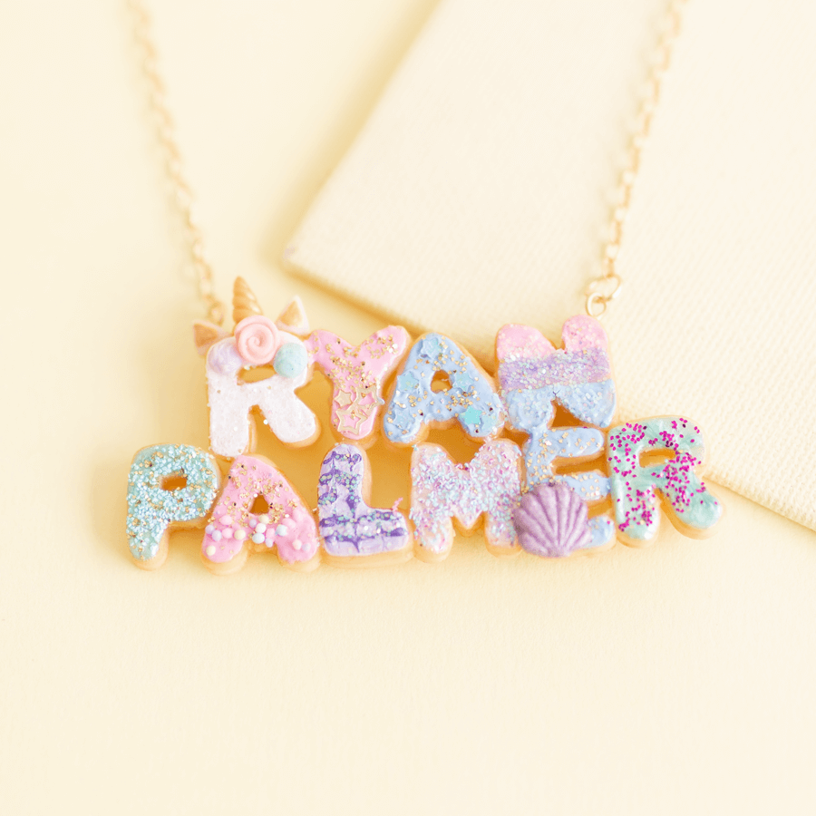 custom-two-name-necklace-donut-mermaid-unicorn