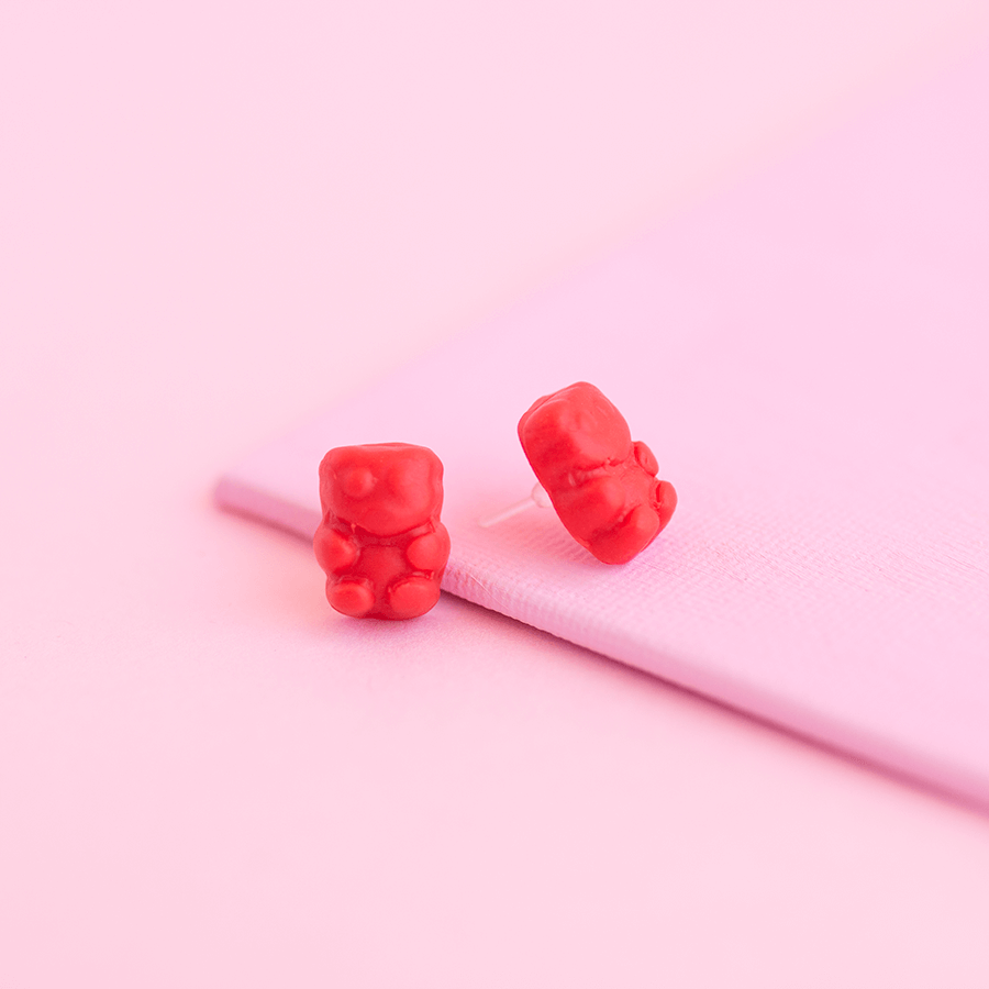 red-gummy-bear-earrings