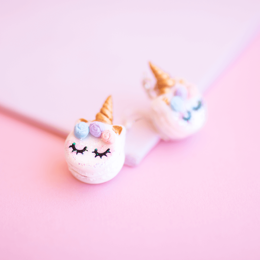 Unicorn-macaron-earrings